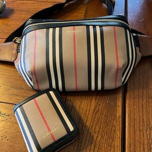 Burberry Beige and Black Belt Bag